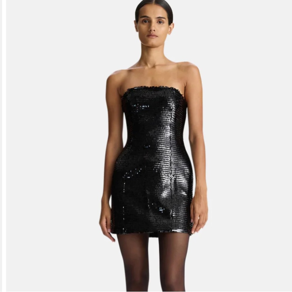 ALC Sequin Elsie Mini Dress Black NWT